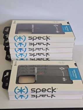 Lot Of 8 Speck ImpactHERO Phone Case - 2 Gray, 6 Navy Galaxy AO3s